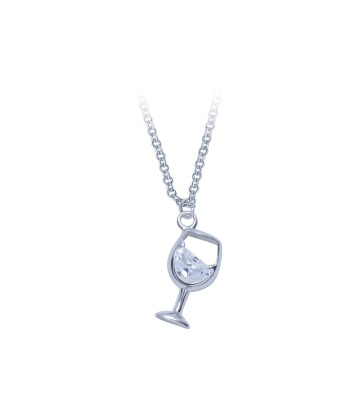 Cute Champion Glass Silver Necklace SPE-5387